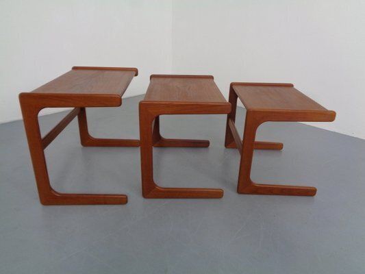 Danish Teak Nesting Tables From Salin Nyborg, 1960s, Set Of 3 photo for sale