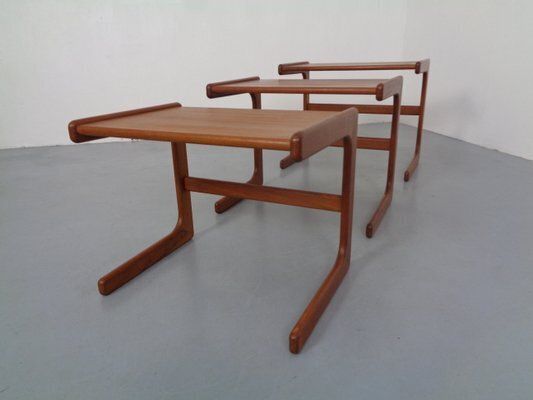 Danish Teak Nesting Tables From Salin Nyborg, 1960s, Set Of 3 photo buy