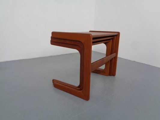 Furniture Danish Teak Nesting Tables From Salin Nyborg, 1960s, Set Of 3 photo