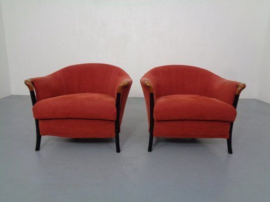 Set Of Progetti Lounge Chairs By Umberto Asnago For Giorgetti, 1980s, Set Of 2