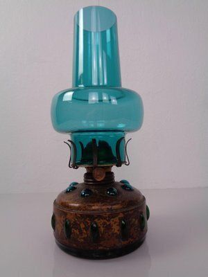 Dutch Copper And Glass Oil Lamp By Nanny Still For Raak, 1960s photo furniture