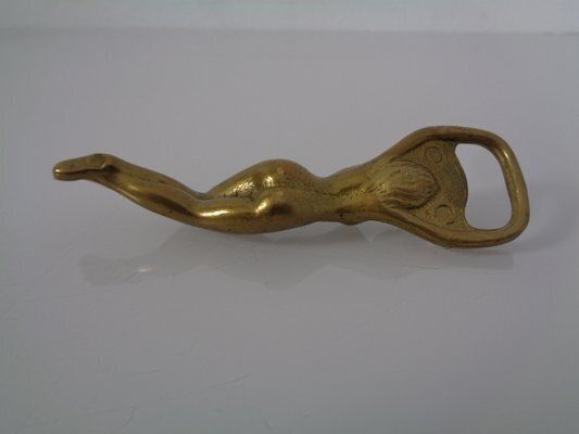 Nude Woman Bottle Opener In Brass, Germany, 1960s photo for sale