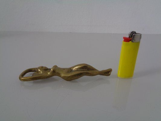 Nude Woman Bottle Opener In Brass, Germany, 1960s photo buy
