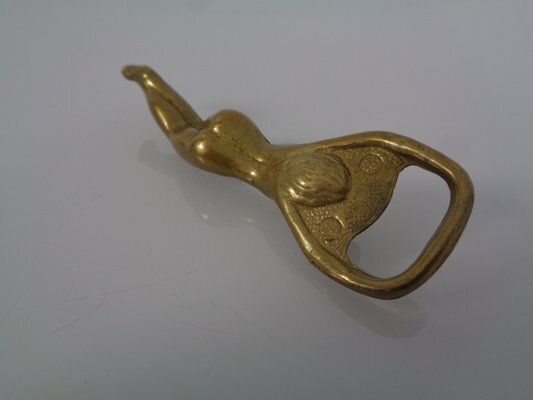 Nude Woman Bottle Opener In Brass, Germany, 1960s photo vintage