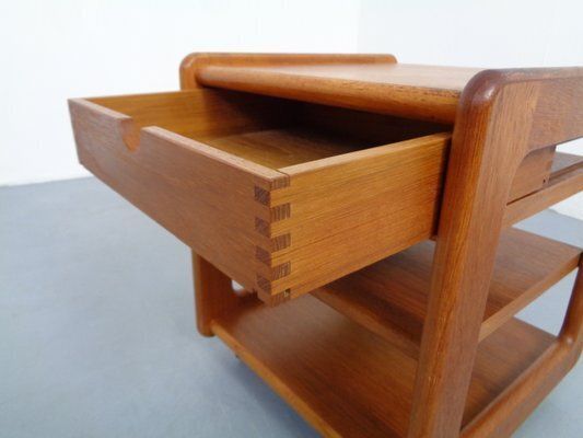 368.0 Small Rollable Teak Chest Of Drawers From Dyrlund, Denmark, 1970s photo