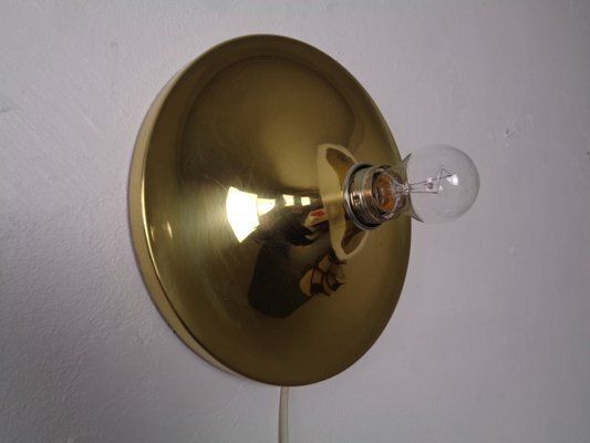 Space Age Golden Wall Lamp From Doria Leuchten, 1960s