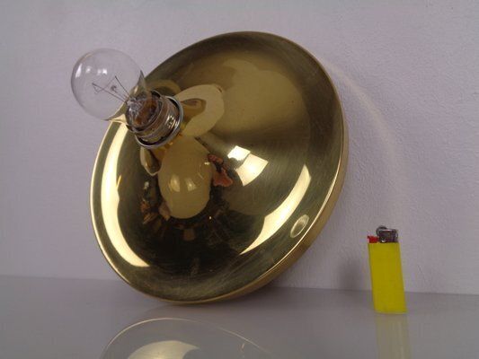 Space Age Golden Wall Lamp From Doria Leuchten, 1960s photo Lighting