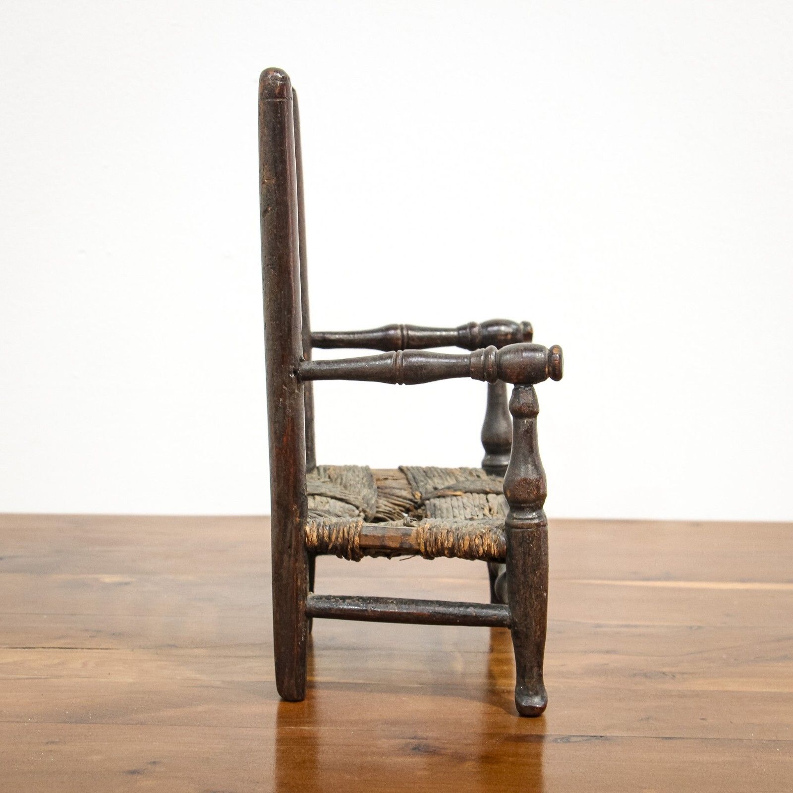 Unusual Toy Rush Seated Ladder Back Chair photo for sale