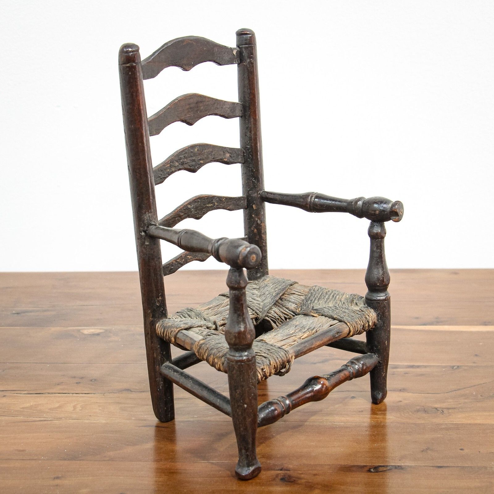 Unusual Toy Rush Seated Ladder Back Chair photo Furniture