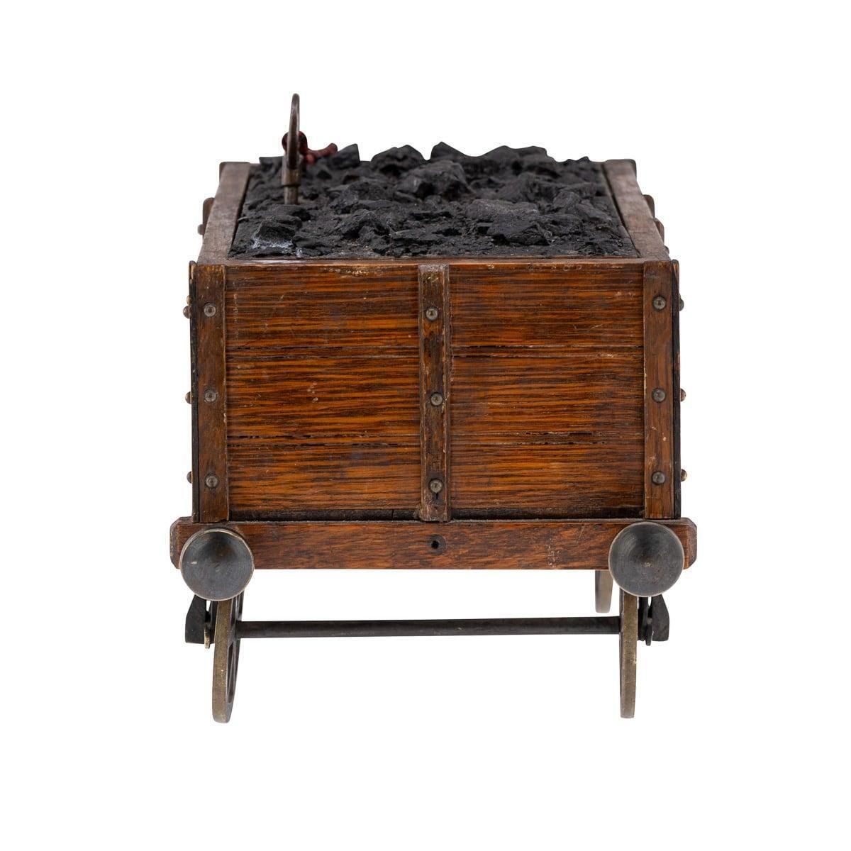 Antique 20th Century Edwardian Oak Gwr Railway Locomotive Tender Box C.1900 photo Home Decor