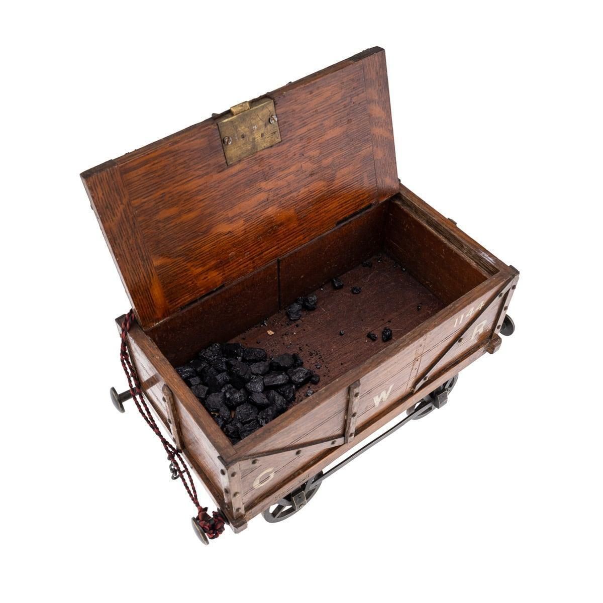 Antique 20th Century Edwardian Oak Gwr Railway Locomotive Tender Box C.1900 photo buy