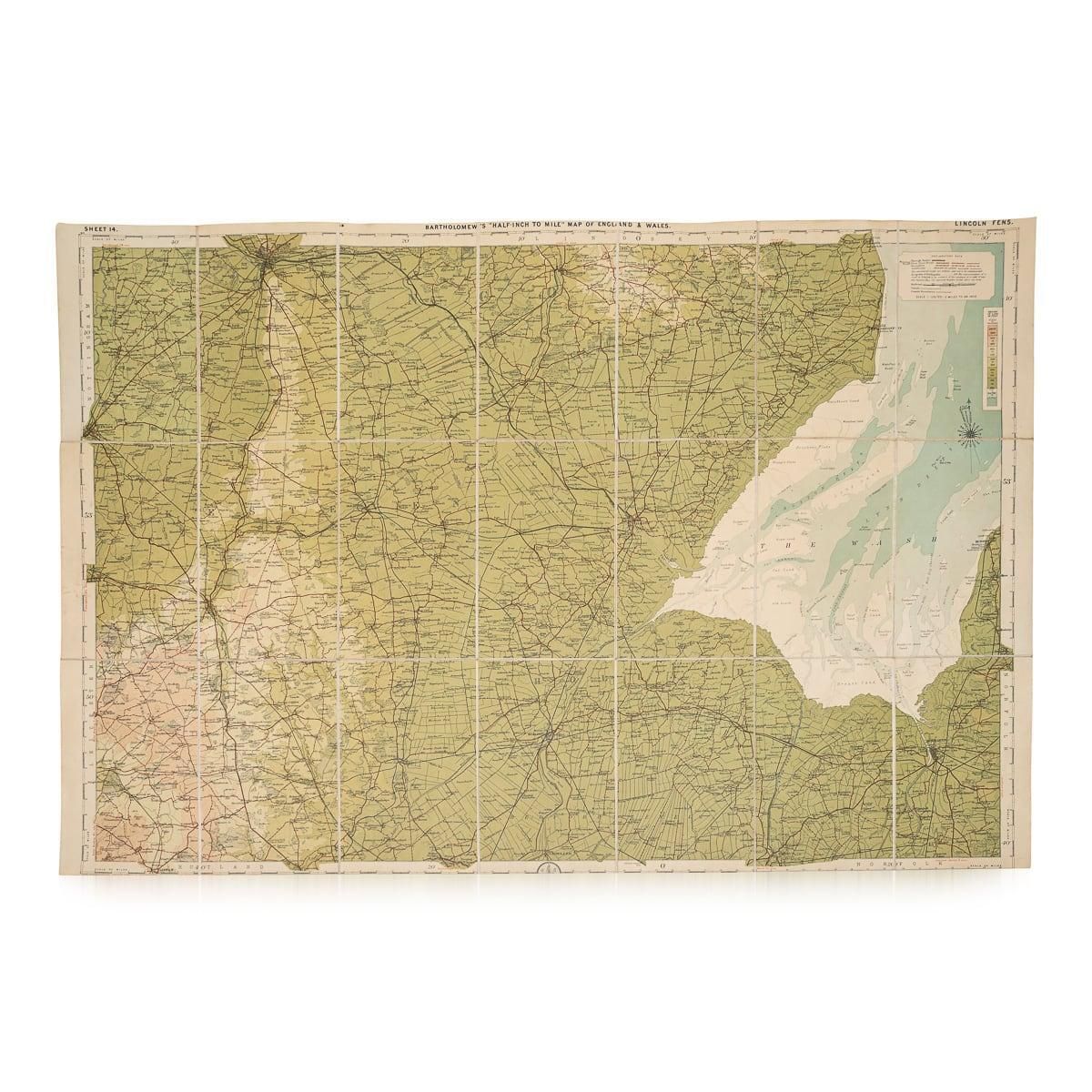 Home Decor 20thc Leather Cased Collection Of Bartholomew Maps Of Great Britain C.1920 photo