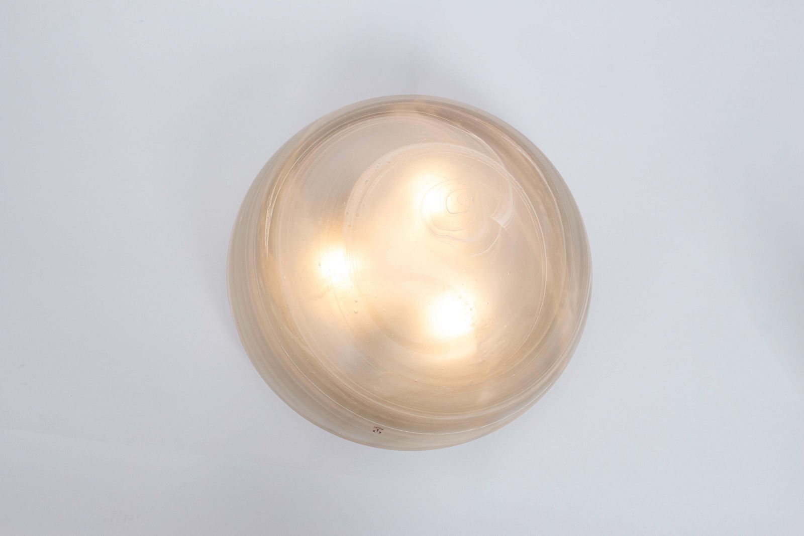 1 Of 8 Large Stunning Glass Flushmount By Peill & Putzler, Germany, 1970s photo buy