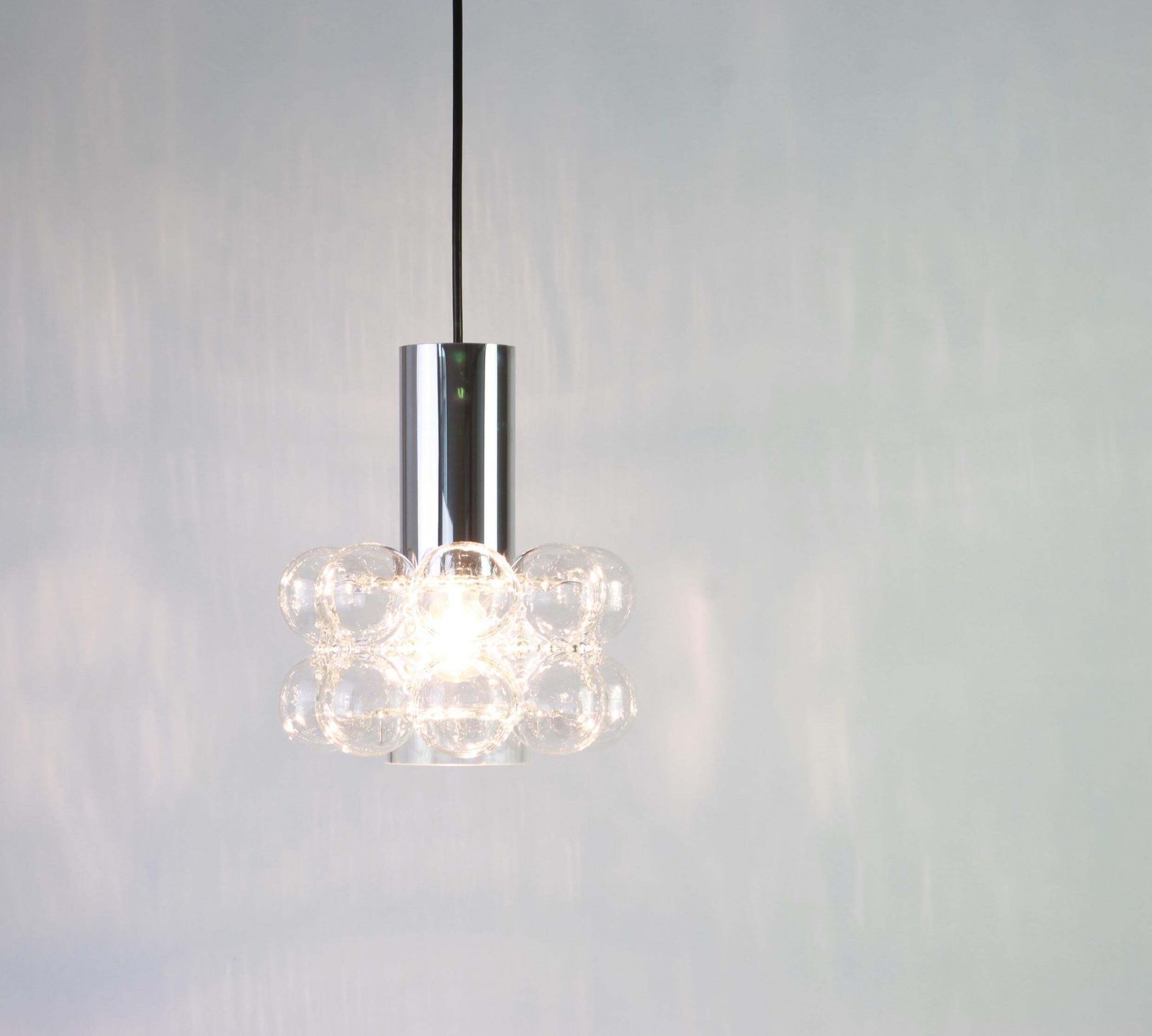 1 Of 2 Small Bubble Glass Pendant By Helena Tynell, Limburg, Germany photo Lighting