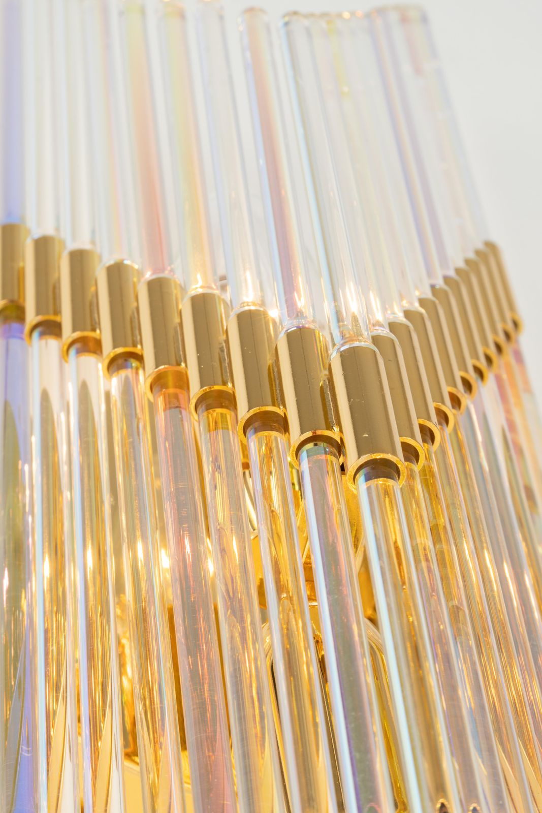 photo for sale 1 Of 3 Crystal Glass Rods Wall Sconces, Germany, 1970s