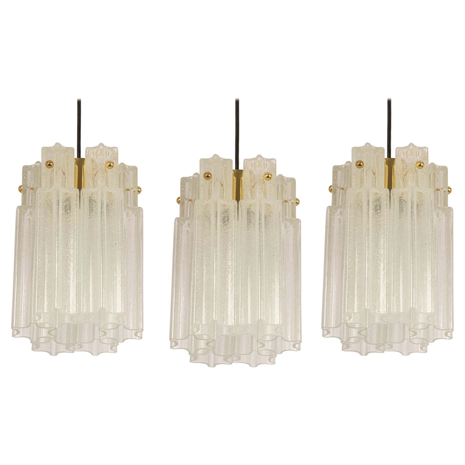 1 Of 3 Small Limburg Glass Flush Mount, Germany, 1970s