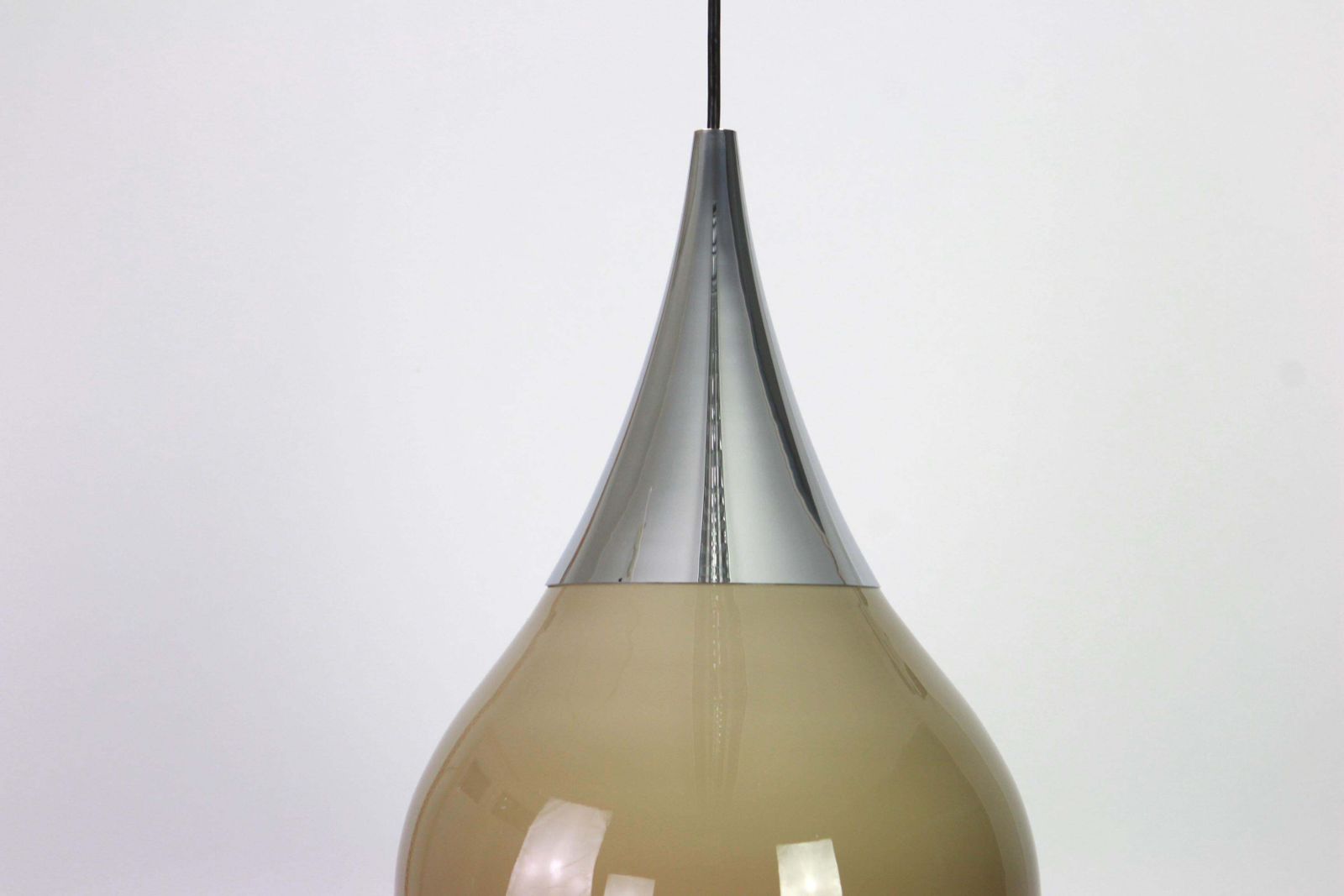 Large Braun Opaline Glass Pendant By Limburg, Germany, 1970s photo furniture
