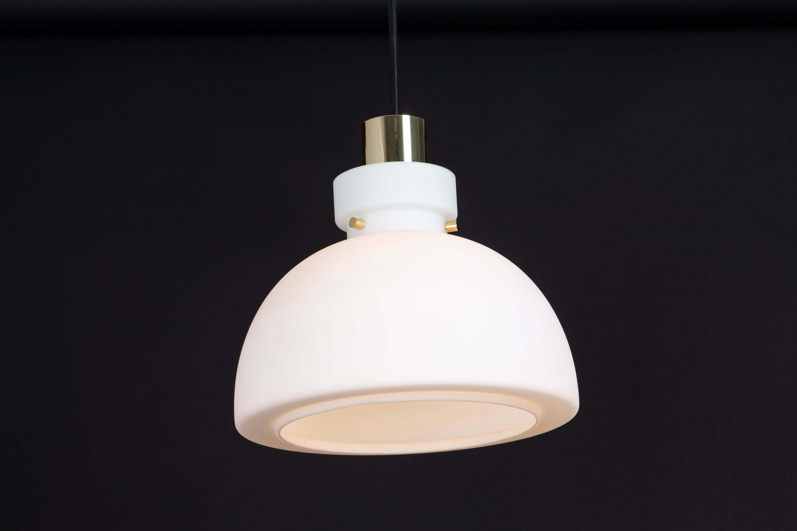 1 Of 3 Stunning Opal Glass Pendants By Limburg, Germany, 1970s photo Lighting