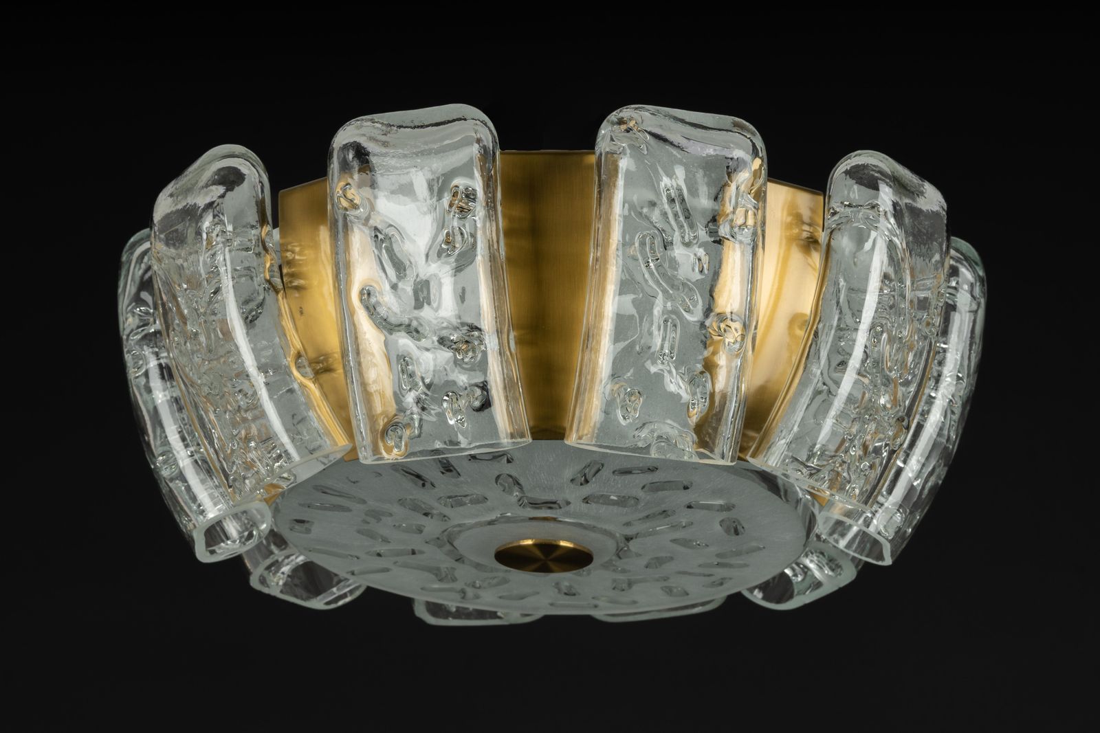 1 Of 3 Petite Stunning Murano Glass Flushmount By Doria, Germany, 1960s photo furniture