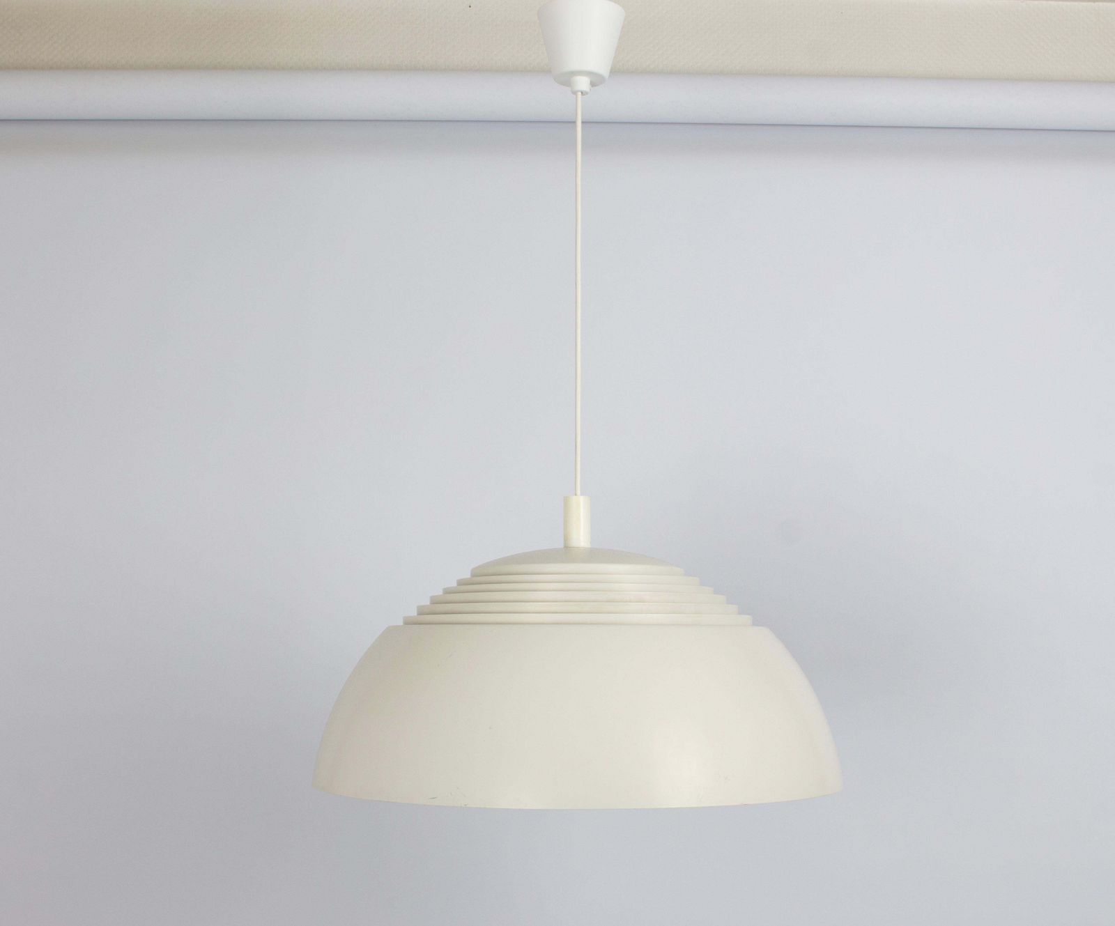 Large White Arne Jacobsen Pendant Light By Louis Poulsen, Aj Royal, 1960s photo buy