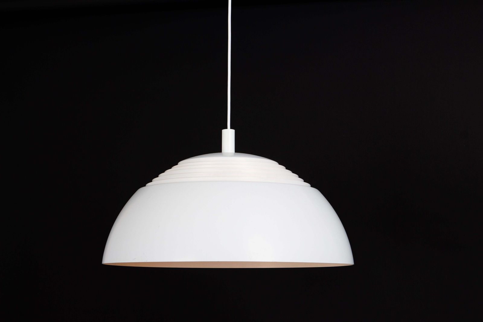photo furniture Large White Arne Jacobsen Pendant Light By Louis Poulsen, Aj Royal, 1960s