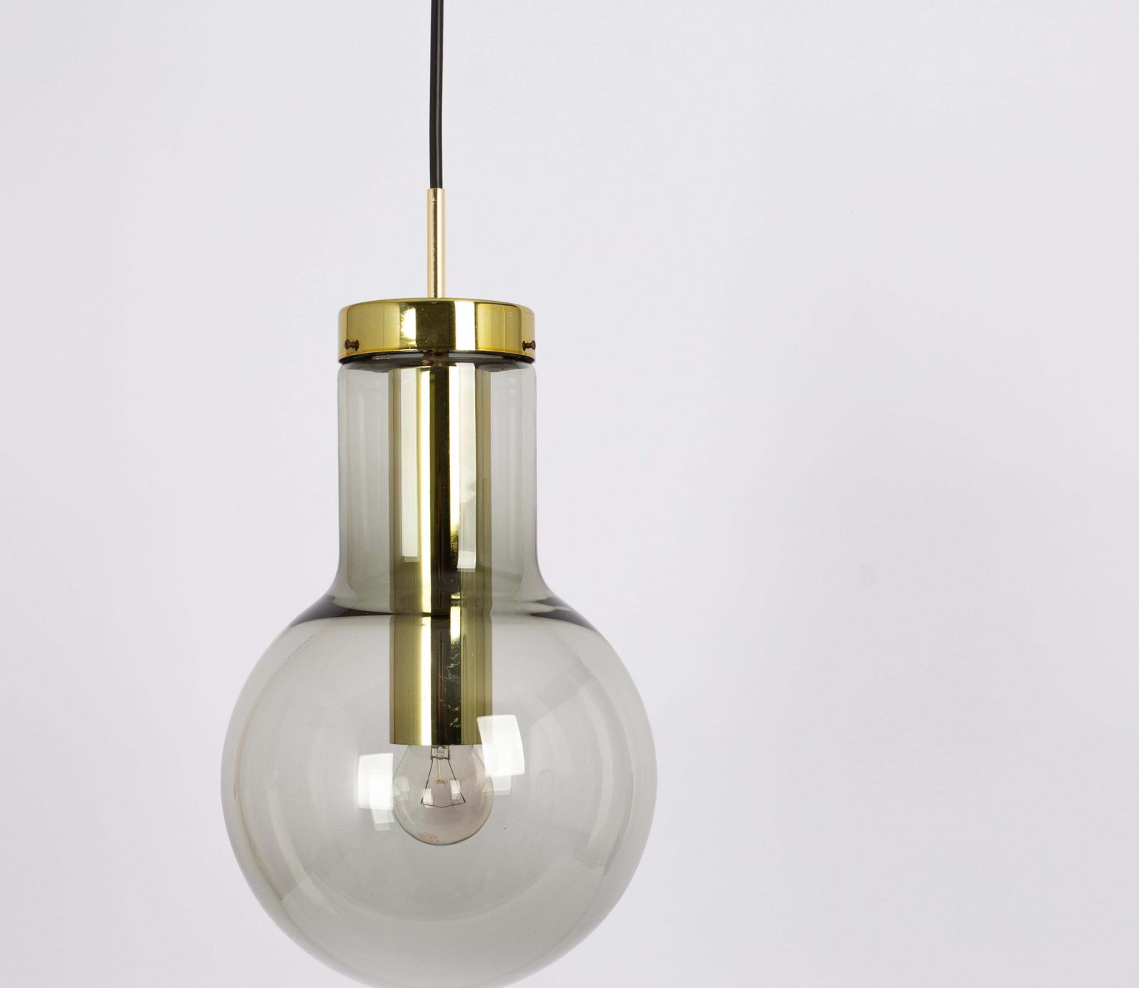 1 Of 20 Large Stunning Raak Brass Pendant Light Maxi Globe, Netherlands, 1960s photo Lighting