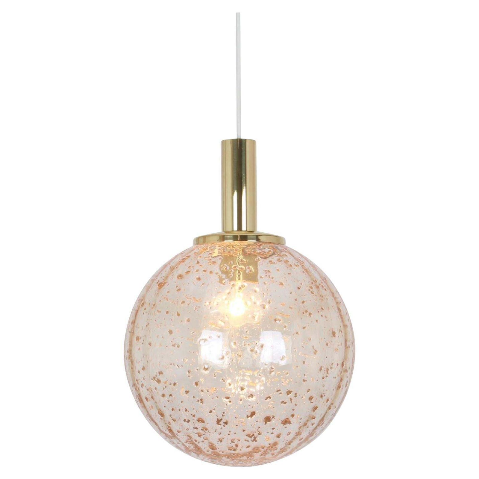 1 Of 2 Large Sputnik Murano Big Ball Pendant Light, Temde, 1970s