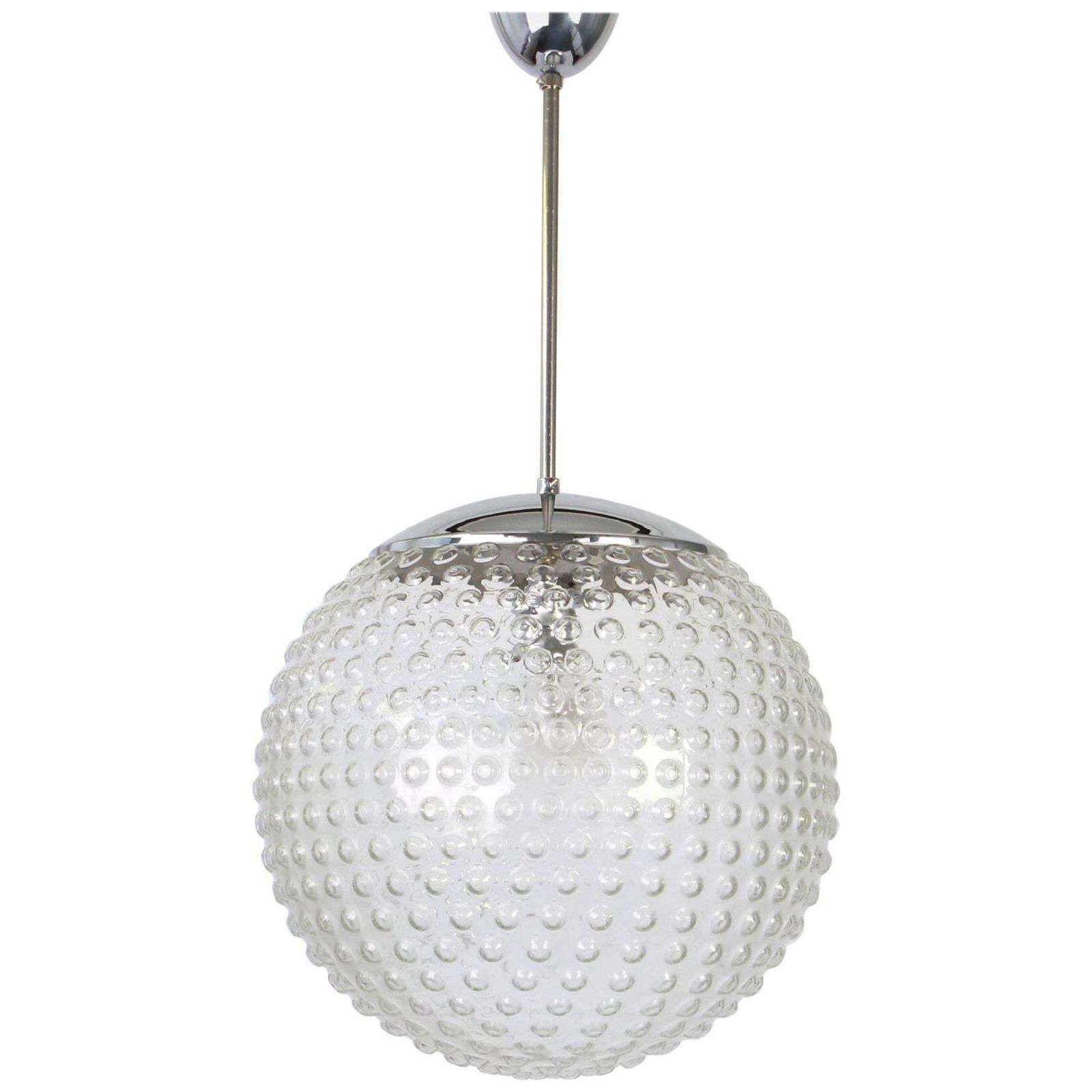 Rare Designer Glass Pendant Lamp By Rolf Krüger For Staff, Germany, 1970s