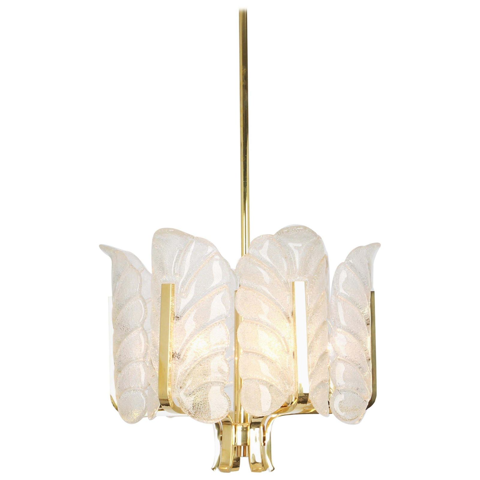 1 Van 2 – Chandelier Van Carl Fagerlund Met Murano Glazen Bladeren, Jaren 1960 photo furniture