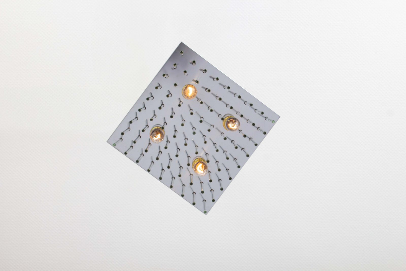 Stunning Petite Sciolari Glass Rods Flush Mount, Italy, 1960s photo vintage
