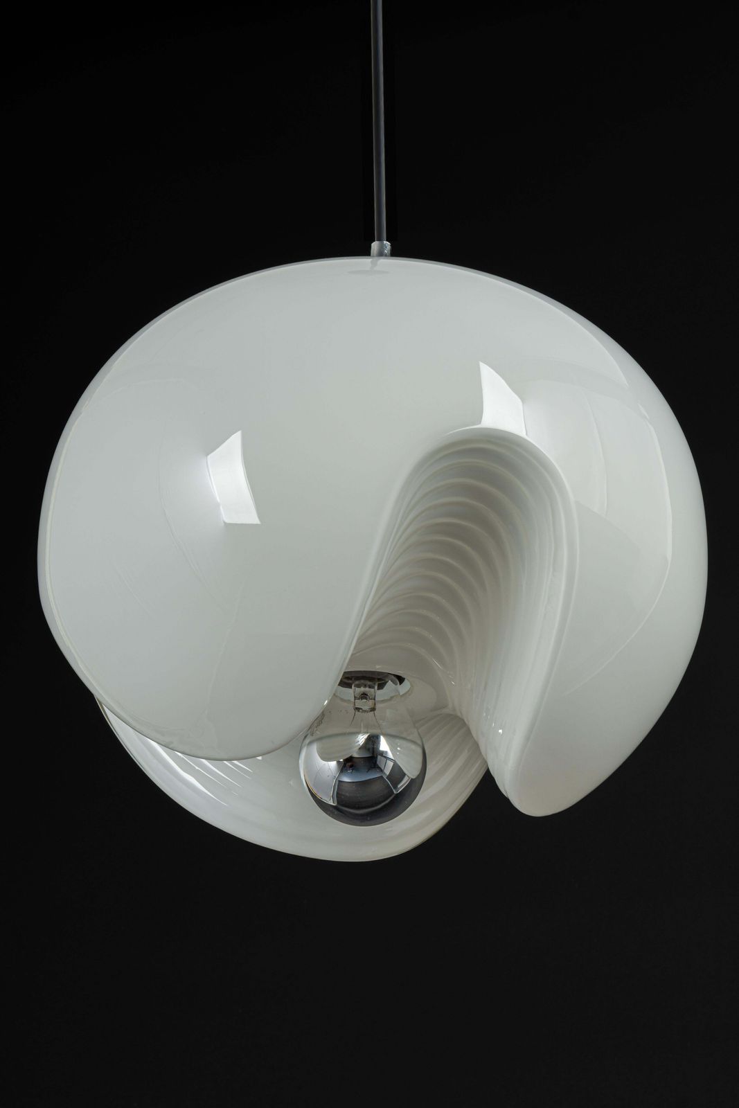 1 Of 3 Large Opal Glass Pendant Light By Peill & Putzler, Germany, 1970s photo 1075.0