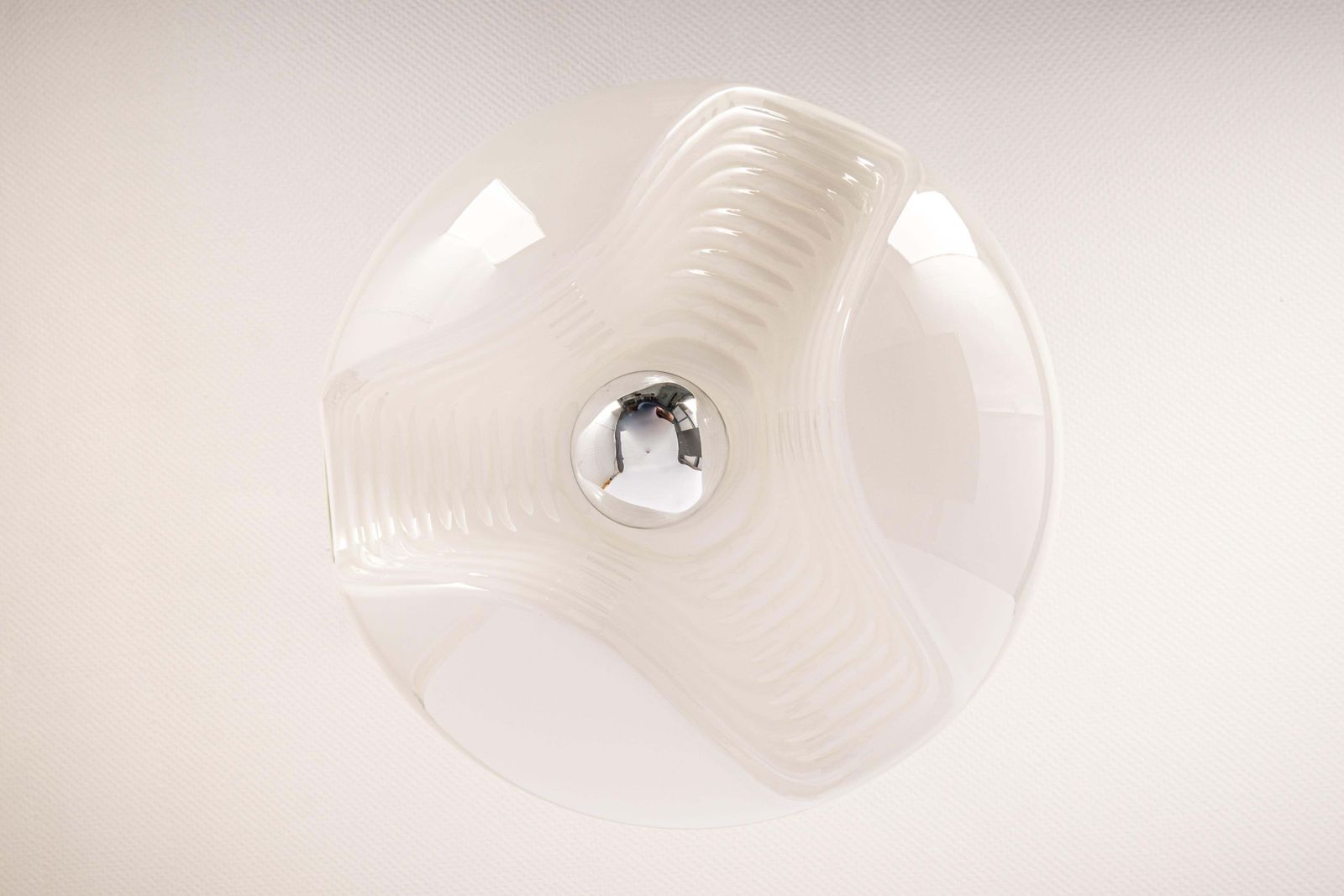 photo for sale 1 Of 3 Large Opal Glass Pendant Light By Peill & Putzler, Germany, 1970s