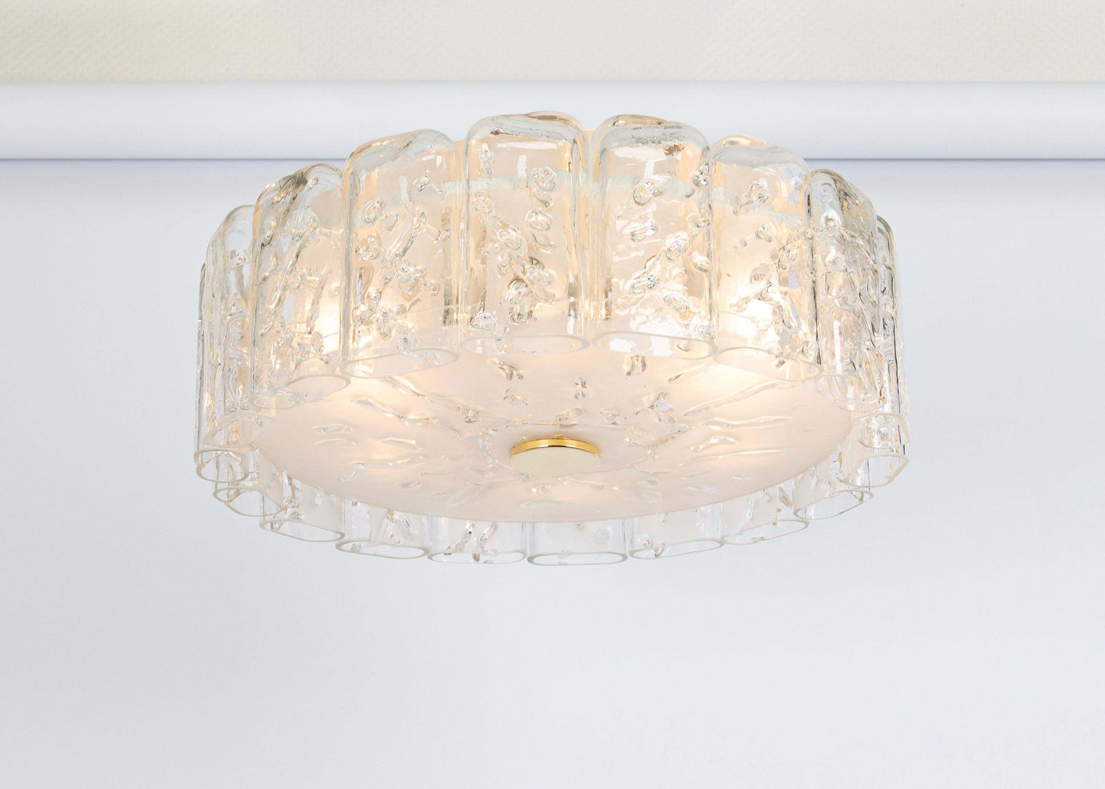 Stunning Glass Tubes Flushmount By Doria, Germany, 1960s photo vinterior