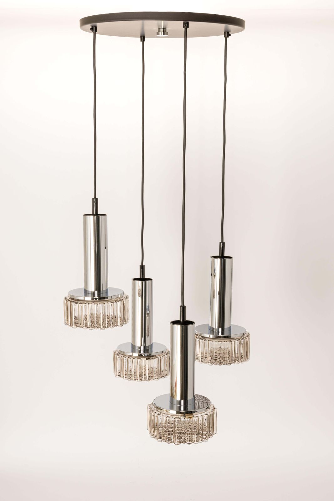 Large Designer Cascading Chandelier Glass For Staff Leuchten, Germany, 1970s photo furniture