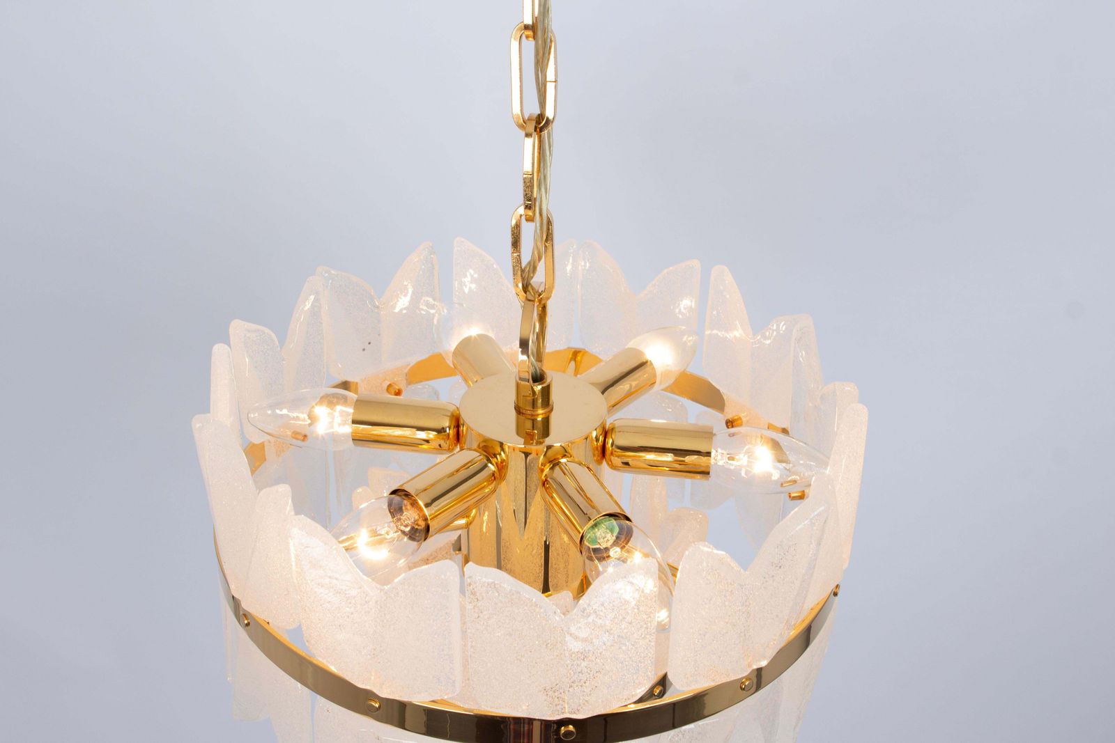 Gilt Brass, Crystal Glass Light Chandelier Corina, Kalmar, Austria, 1970 photo for sale