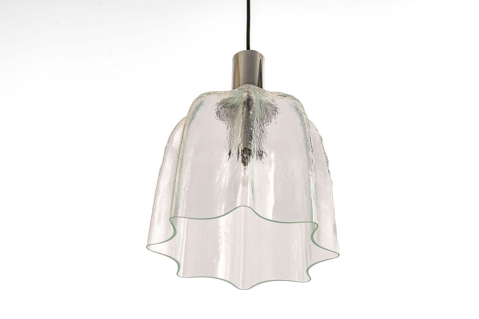 1 Of 5 Large Glass Pendant Lights By Limburg, Germany, 1970s photo vintage