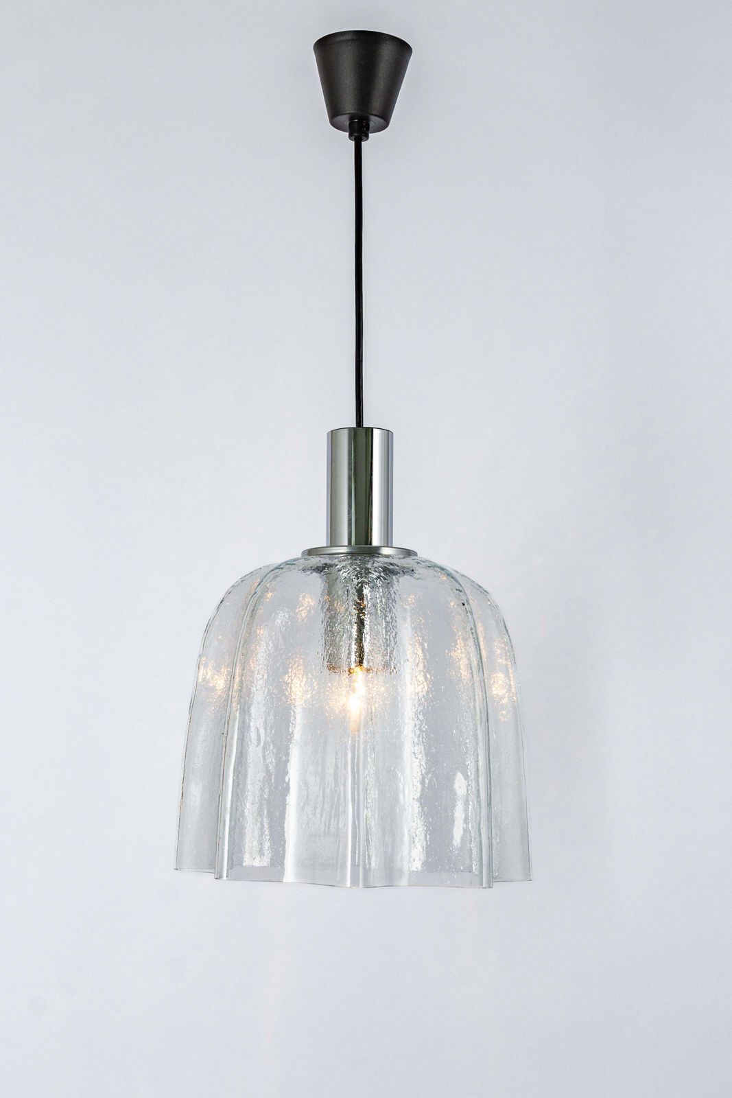 1075.0 1 Of 5 Large Glass Pendant Lights By Limburg, Germany, 1970s photo
