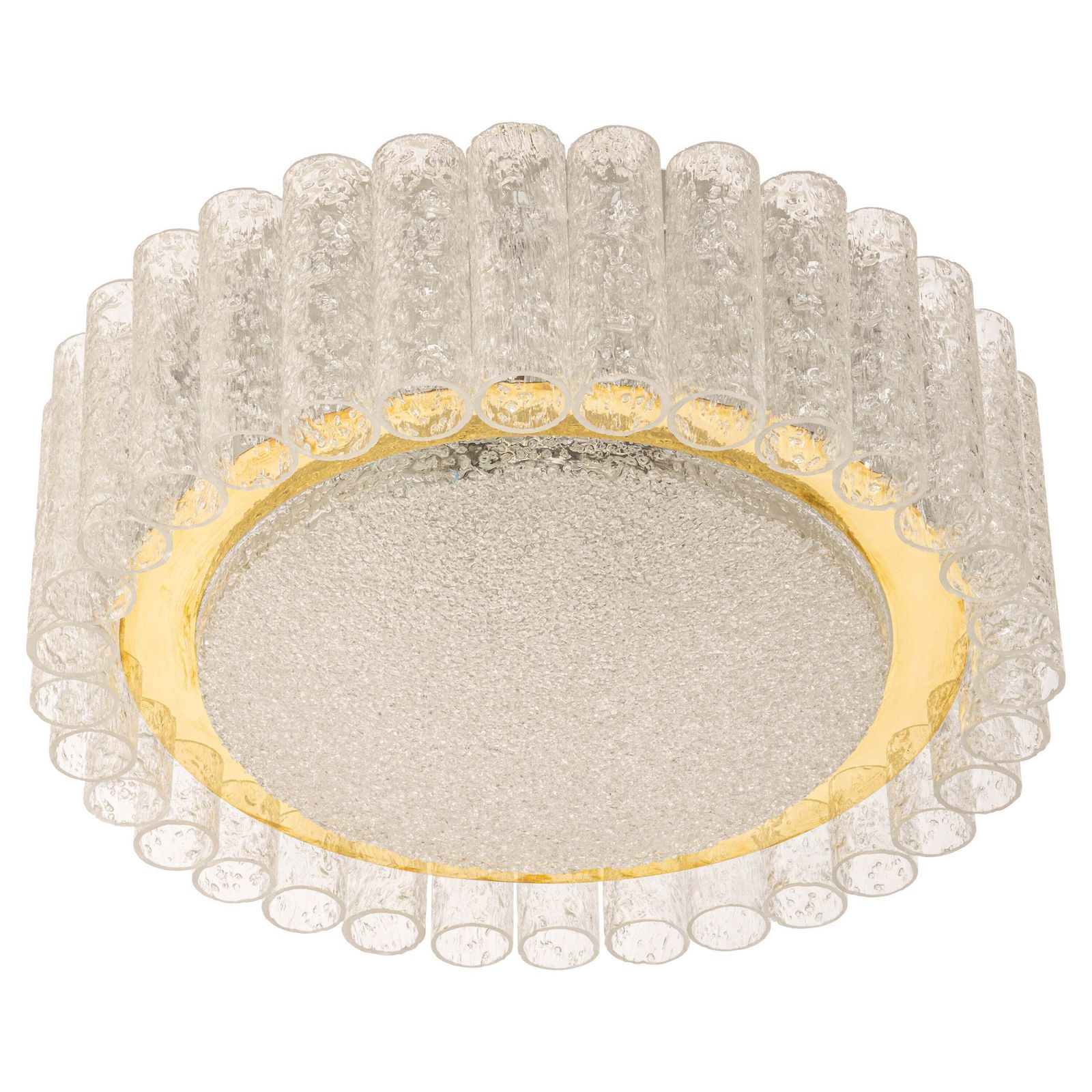 1 Of 5 Stunning Murano Glass Tubes Flushmount By Doria, Germany, 1960s