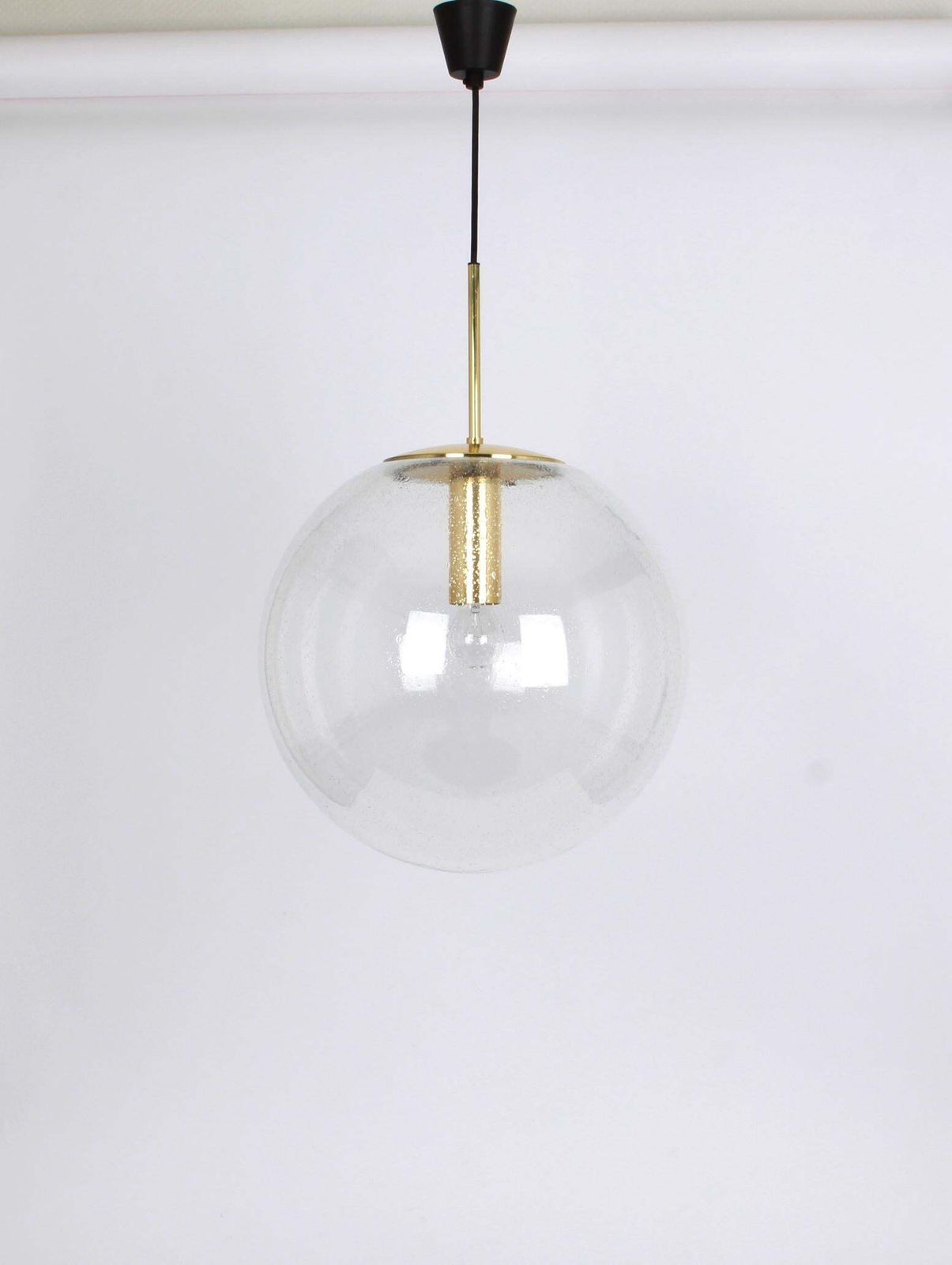 1 Of 5 Huge Limburg Glass Ball Pendant, Germany, 1970s photo Lighting