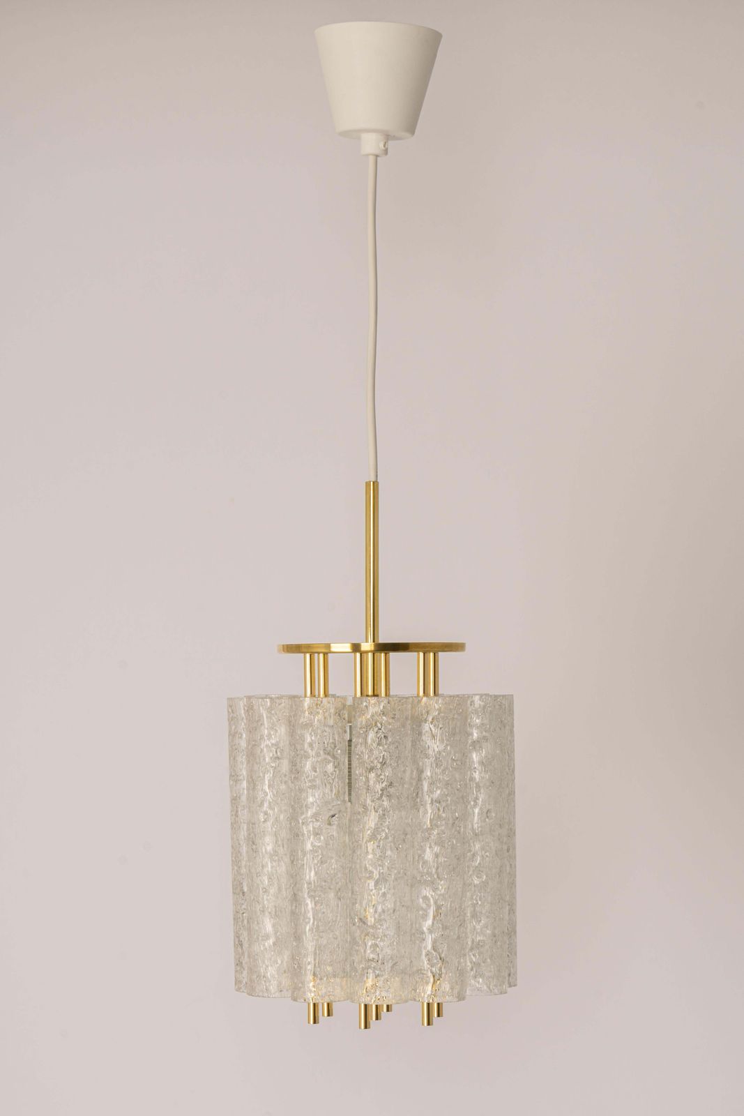 Pair Of Petite Murano Glass Tubes Pendant Light By Doria, Germany, 1960s photo furniture