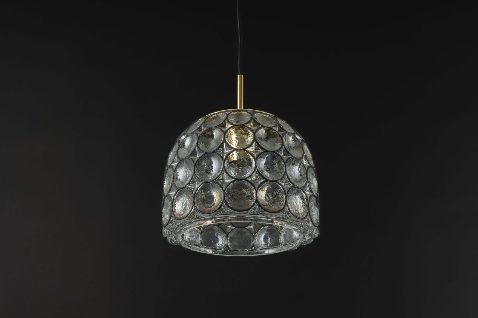 1290.0 1 Of 16 Iron And Clear Glass Pendant Lights By Limburg, Germany, 1960s photo