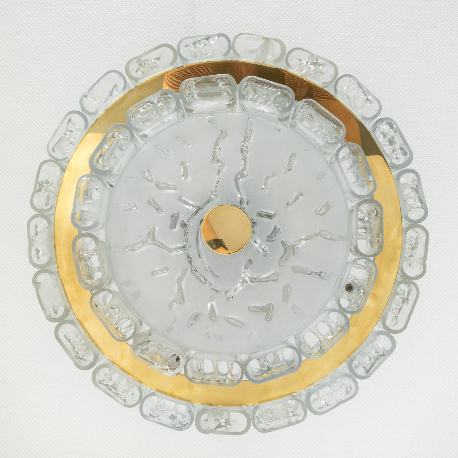 1 Of 3 Stunning Murano Glass Tubes Chandelier By Doria, Germany, 1960s photo vintage