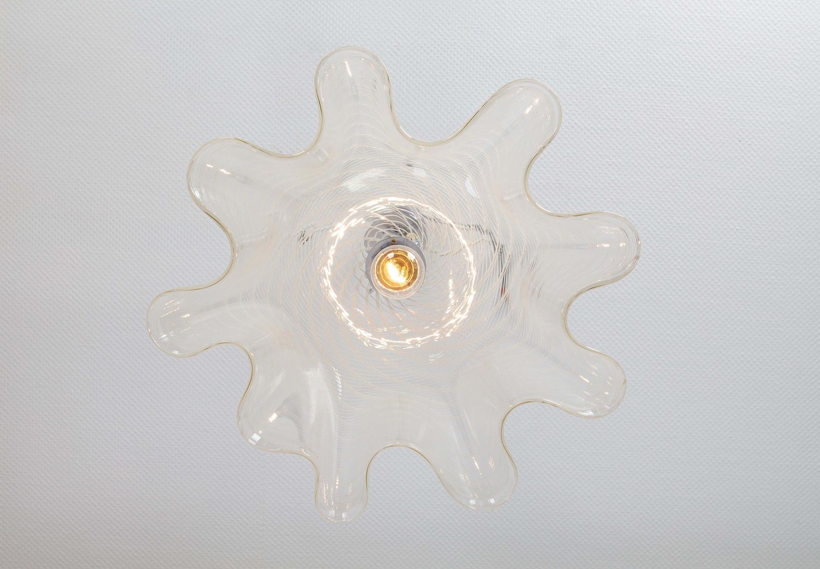 1 Of 2 Large Pendant Light By Kalmar Fazzoletto, Austria, 1970s photo vinterior
