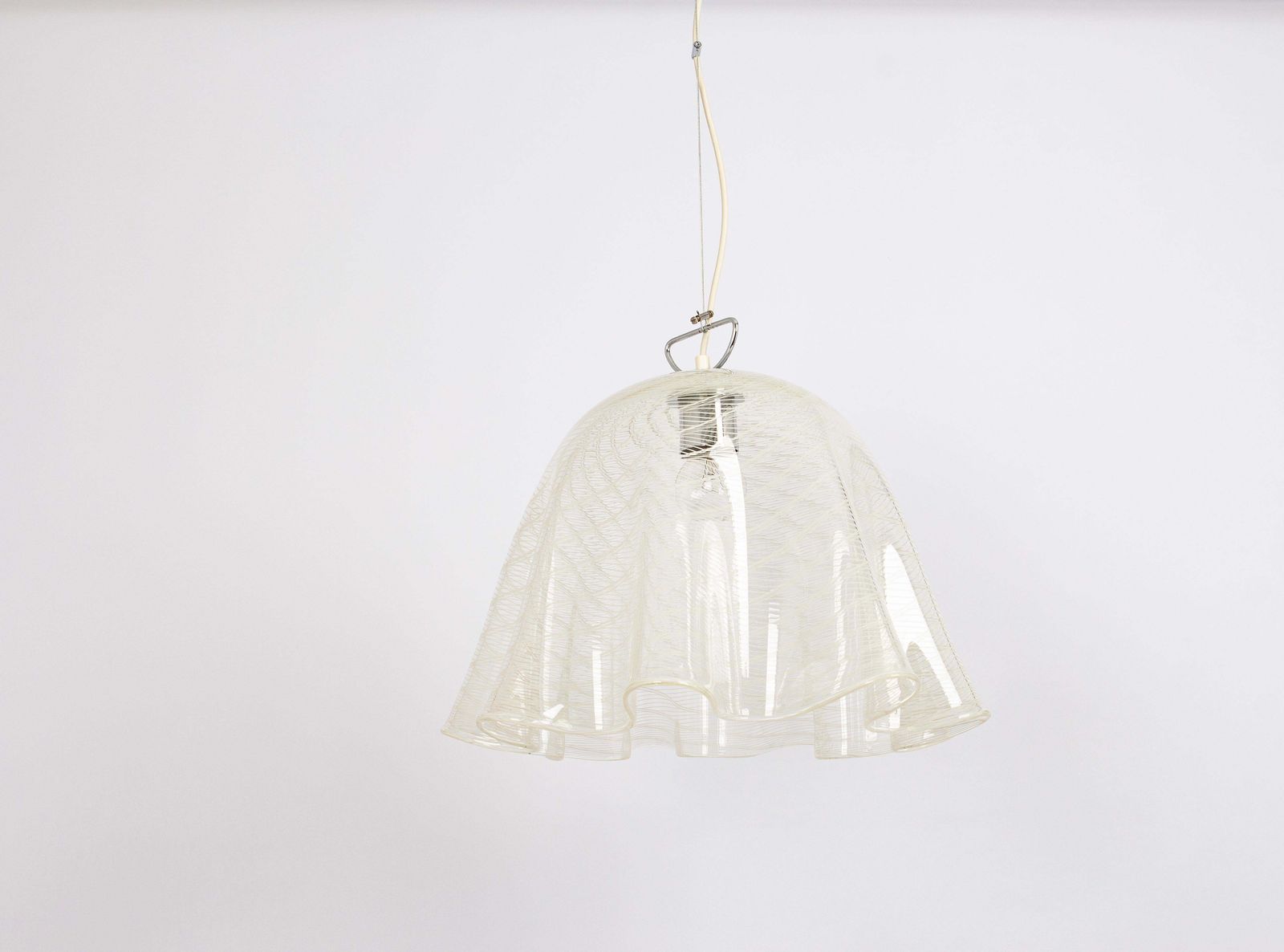 1 Of 2 Large Pendant Light By Kalmar Fazzoletto, Austria, 1970s photo vintage