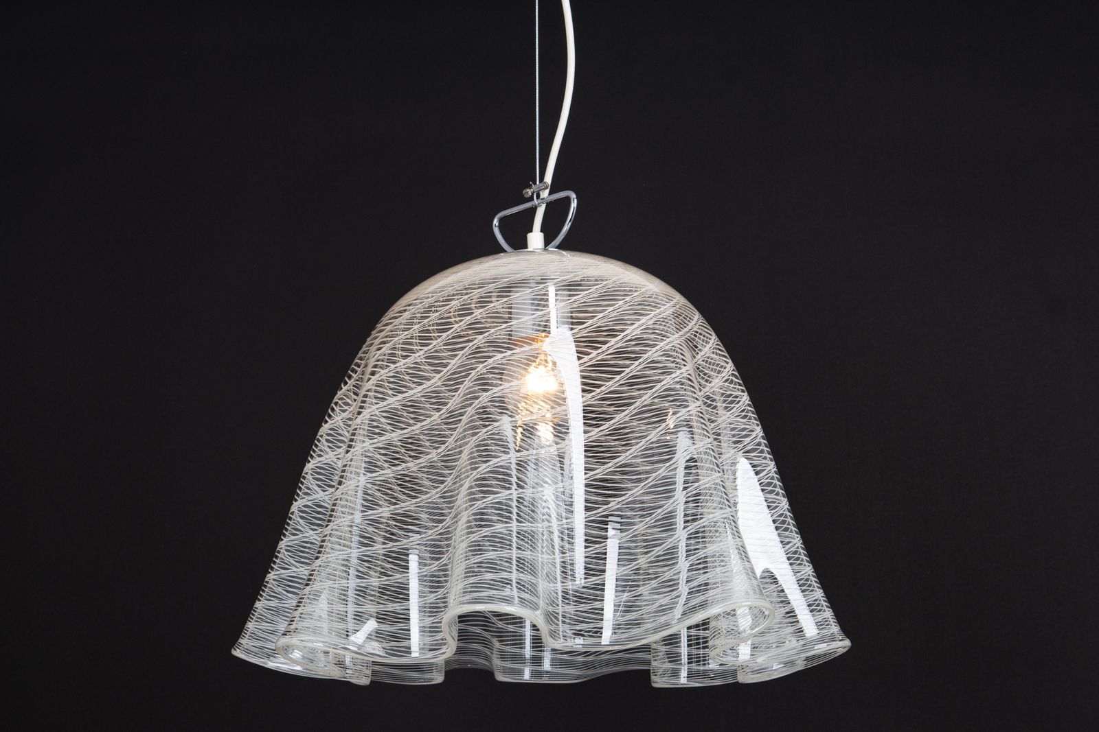 photo vinterior 1 Of 2 Large Pendant Light By Kalmar Fazzoletto, Austria, 1970s
