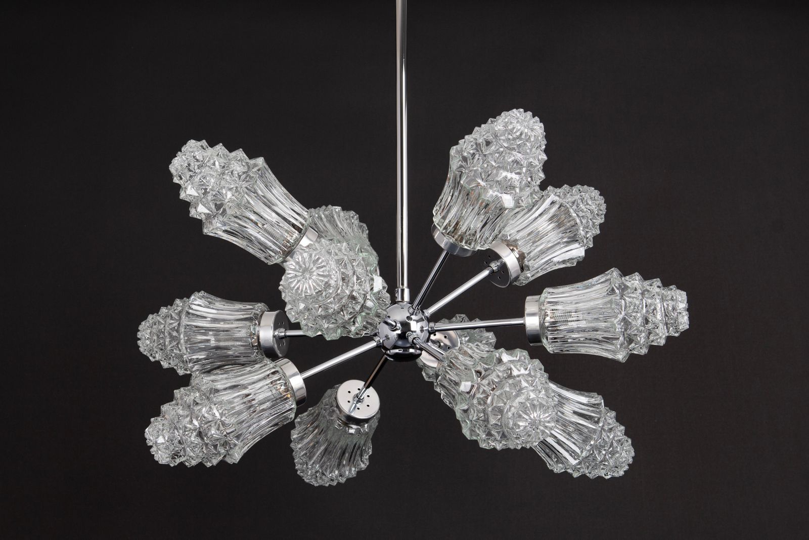 photo for sale Stunning 12 Arm Sputnik Chandelier By Richard Essig, Germany, 1960s