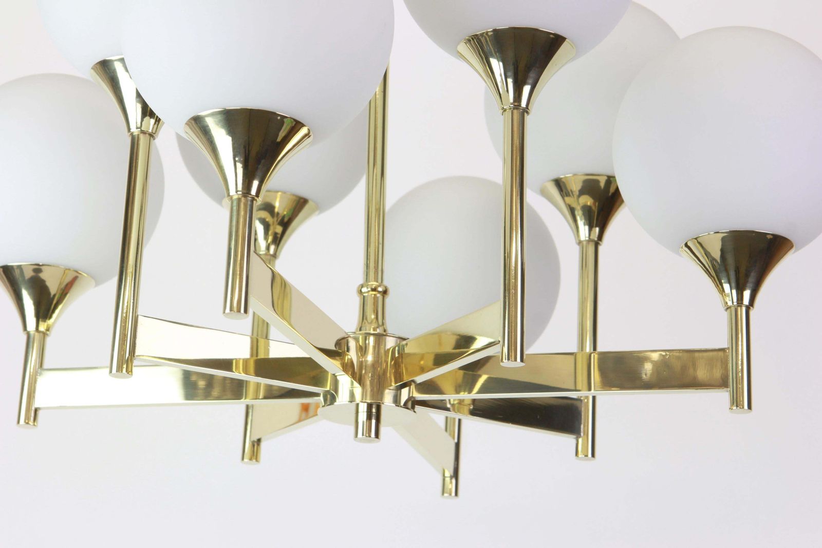 Large Stunning Sputnik Chandelier By Kaiser, Germany, 1970s photo for sale