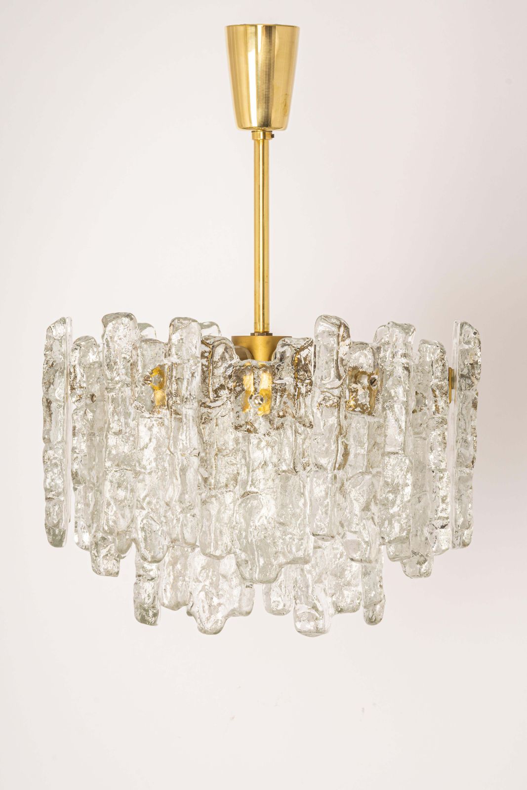 1 Of 3 Large Murano Ice Glass Chandelier By Kalmar, Austria, 1960s photo furniture