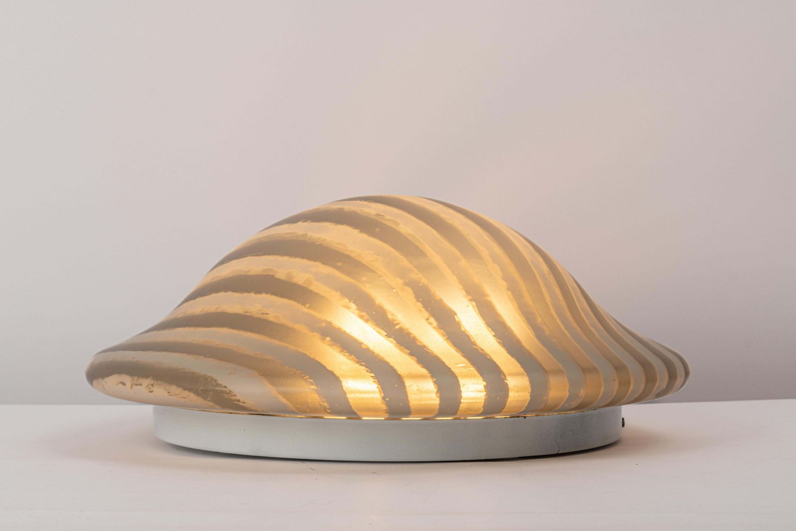 1 Of 2 Stunning Glass Flushmount By Peill & Putzler, Germany, 1970s photo vinterior