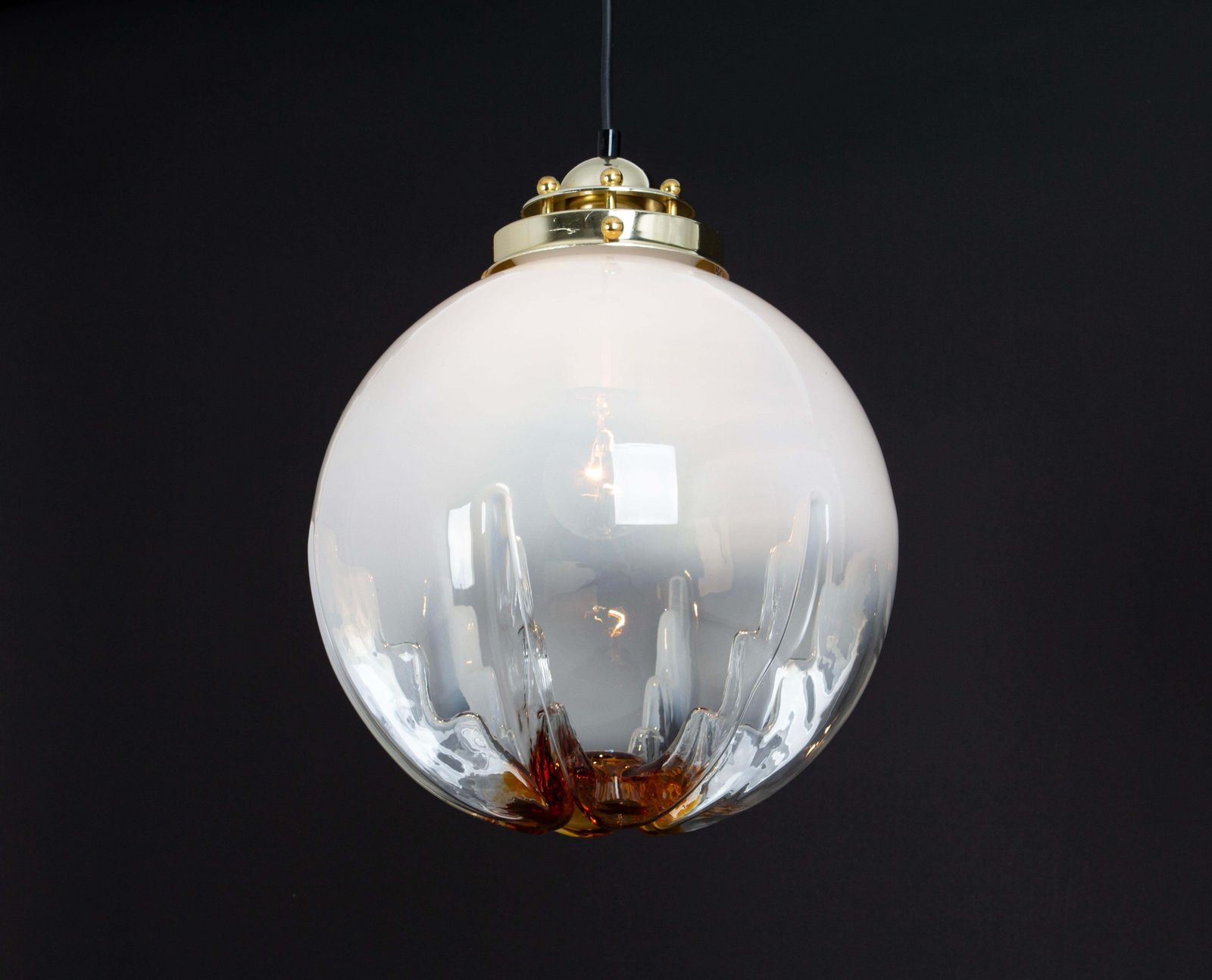 1032.0 Stunning Glass Pendant Light In Style Of  Mazzega, Italy, 1960s photo